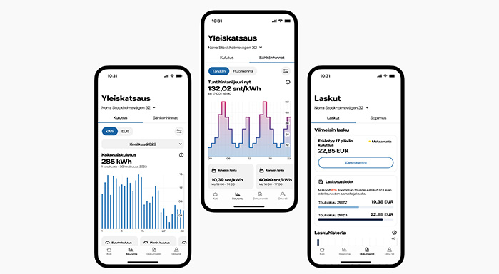 Seuraa kulutusta Vattenfallin sovelluksella
